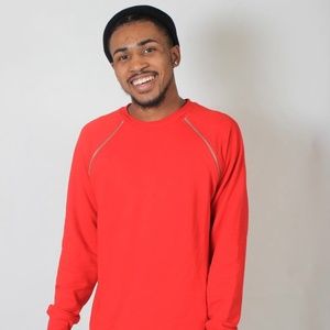 Red Sweater with zipper sleeves